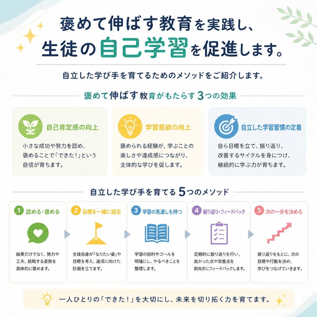 褒める教育で自信を育成
